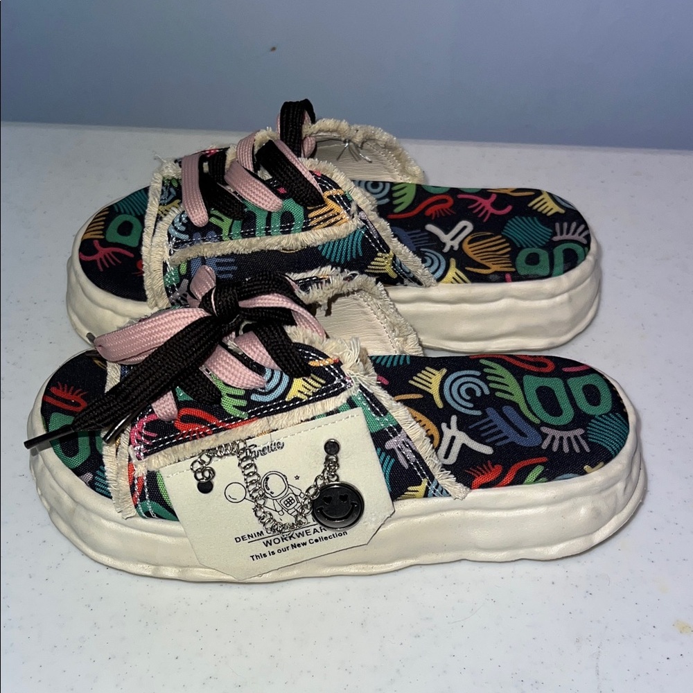 Colorful Kids Shoes with Patterned Design